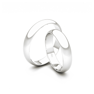 Argollas de matrimonio - Inglés 3,5 mm - Blanco - Joyería Cáceres Salazar