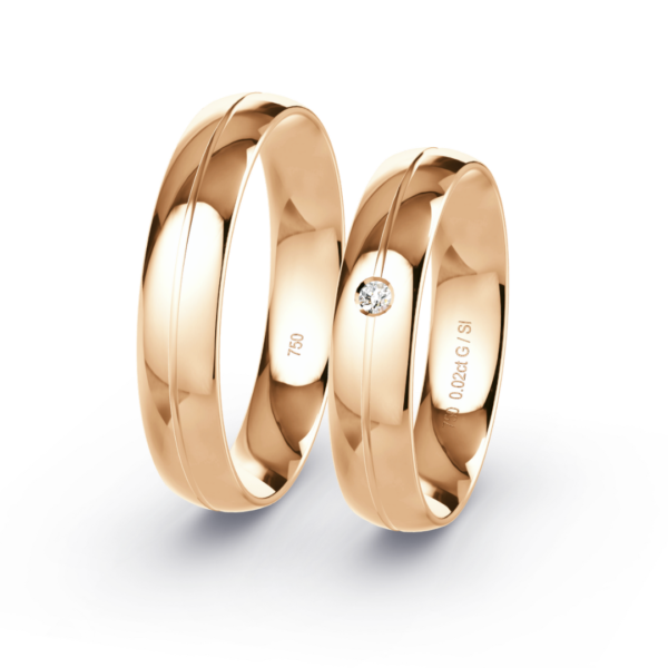 Cuore 4,5 mm - Oro 18k Rosado