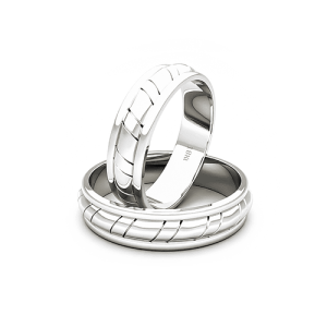 Argollas de matrimonio - Argollas Platino King 5,0mm - Joyería Cáceres Salazar